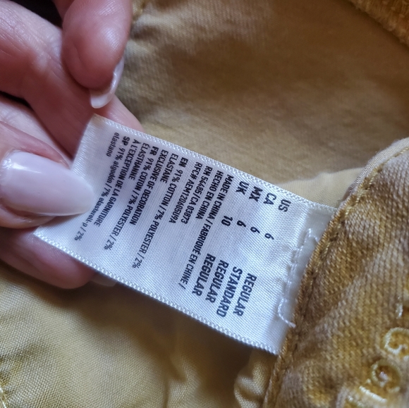 Mustard yellow distressed jeggings - Picture 3 of 3